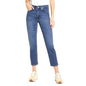 RAG & BONE Nina High Rise Ankle Cigarette In Jasper Denim Jeans